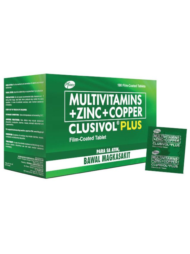 Clusivol Plus Multivitamins + Zinc + Copper Box (100s) edamama